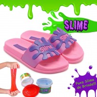 Kit Slide Infantil + slime amoeba Rosa/Roxo - Kits 