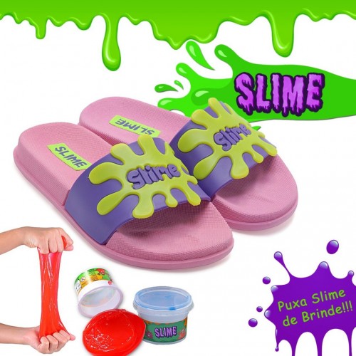 Kit Slide Infantil + slime amoeba Rosa/Lima - Kits 