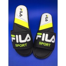 Chinelo Slide Confort Fila preto verde