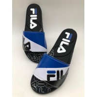 Chinelo Slide Confort Fila Preto Azul - Slides 