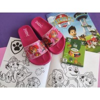 Kit patrulha canina slide + livro colorir + lápis cor Rosa - Kits 